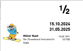 Halbtaxabonnement SBS Saison 24/25, gültig vom 15.10.24 - 31.05.25