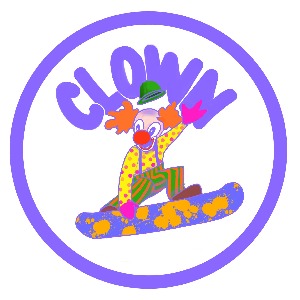 Ridersystem Snowboard Sticker Clown, 1 Stück