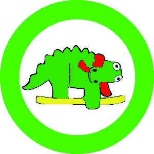 Ridersystem Snowboard Sticker Dino, 1 Stück altes Sujet